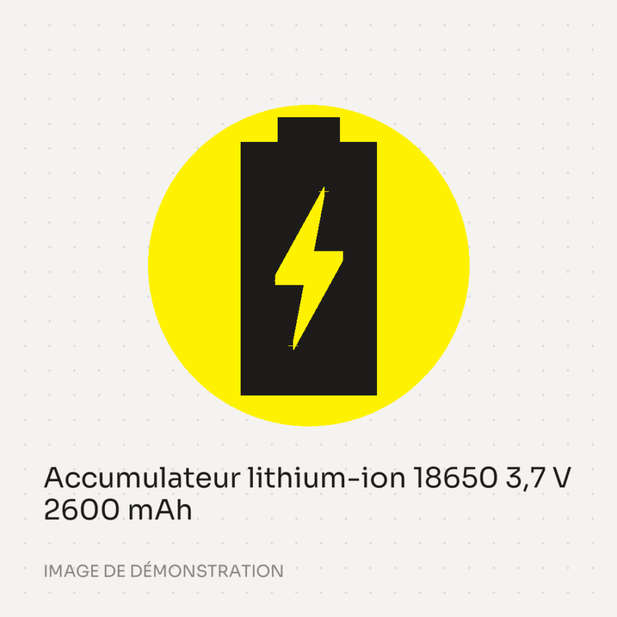 Accumulateur lithium-ion 18650 3,7 V 2600 mAh