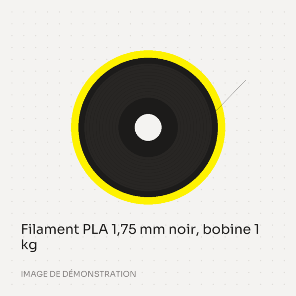 Filament PLA 1,75 mm noir, bobine 1 kg