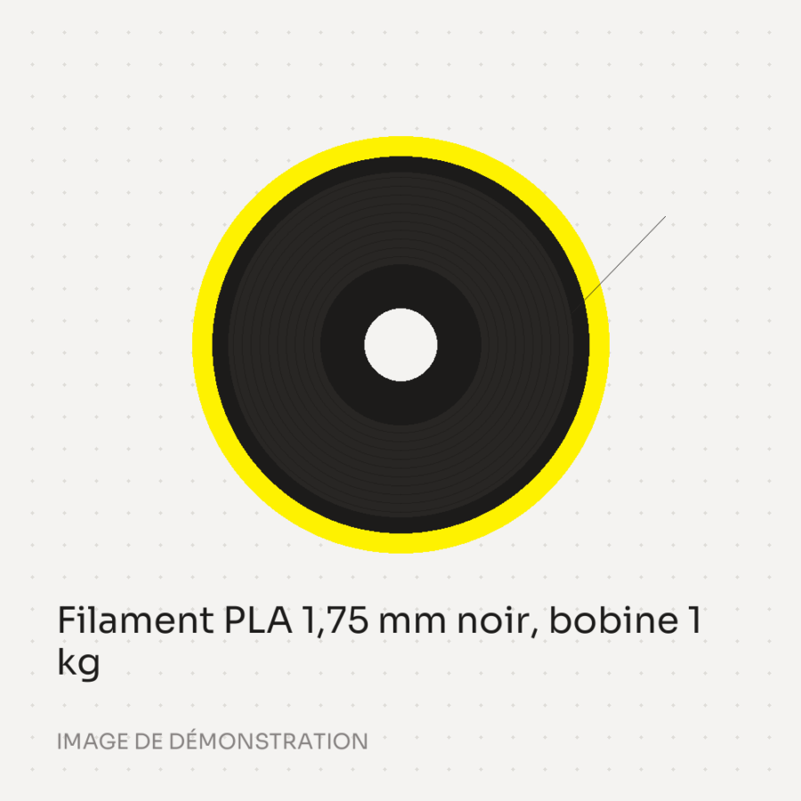 Filament PLA 1,75 mm noir, bobine 1 kg