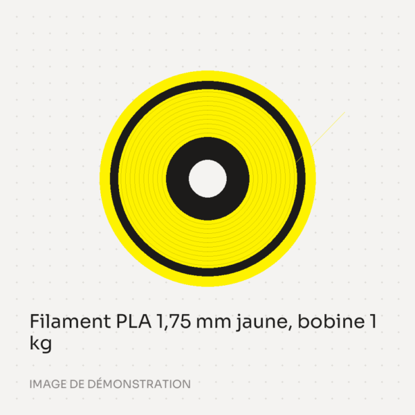 Filament PLA 1,75 mm jaune, bobine 1 kg