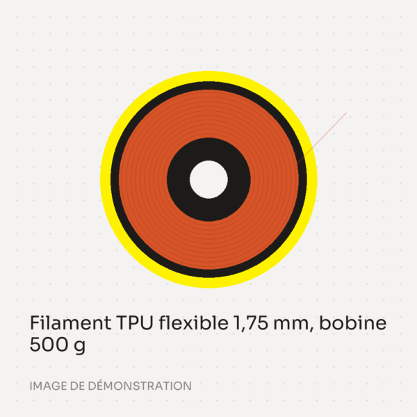 Filament TPU flexible 1,75 mm, bobine 500 g