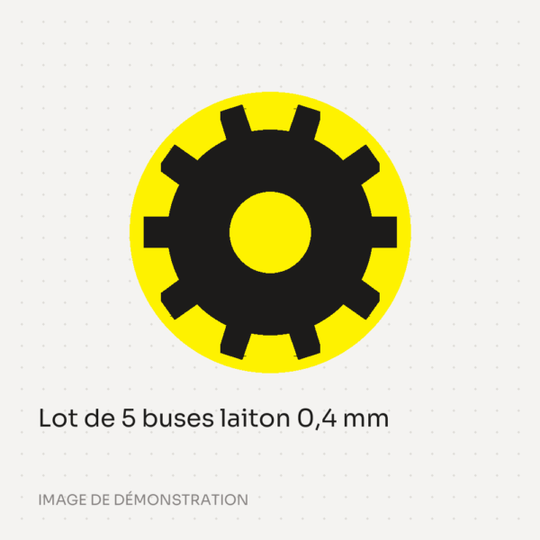 Lot de 5 buses laiton 0,4 mm