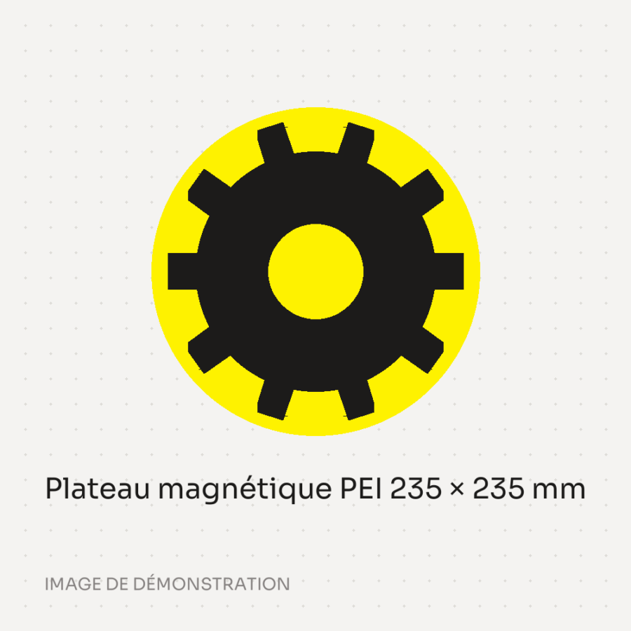 Plateau magnétique PEI 235 × 235 mm