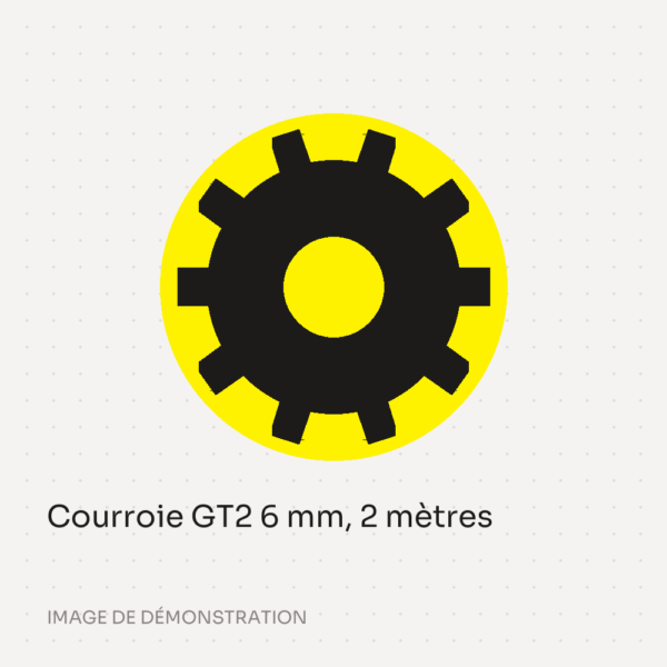 Courroie GT2 6 mm, 2 mètres