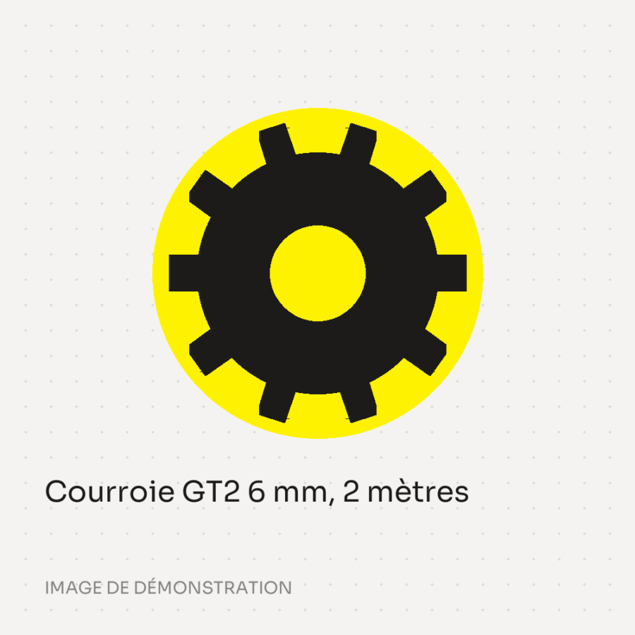 Courroie GT2 6 mm, 2 mètres