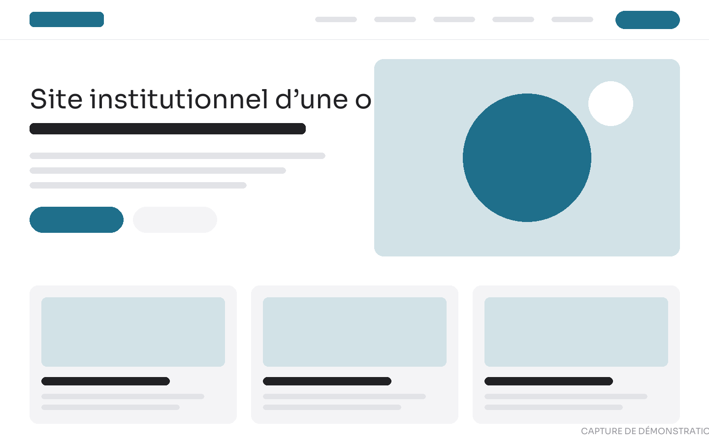 Site institutionnel d’une organisation humanitaire