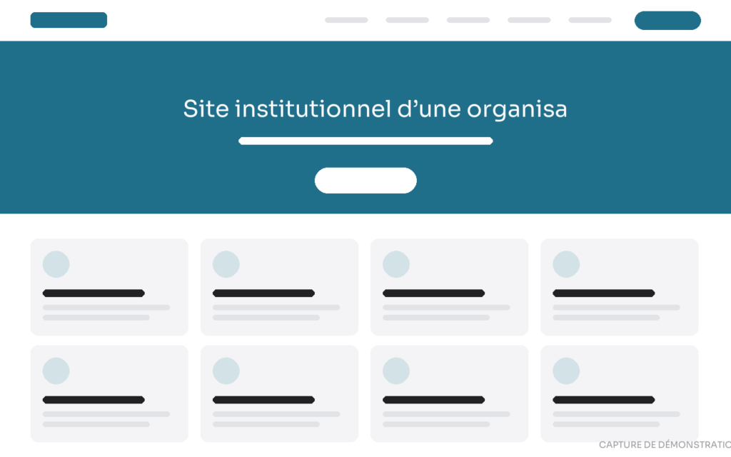 Site institutionnel d’une organisation humanitaire, capture 1