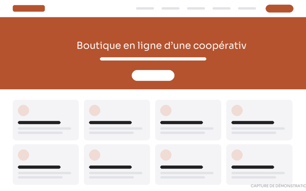 Boutique en ligne d’une coopérative d’artisans, capture 1