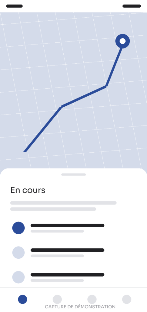 Application mobile de suivi des livraisons, capture 1