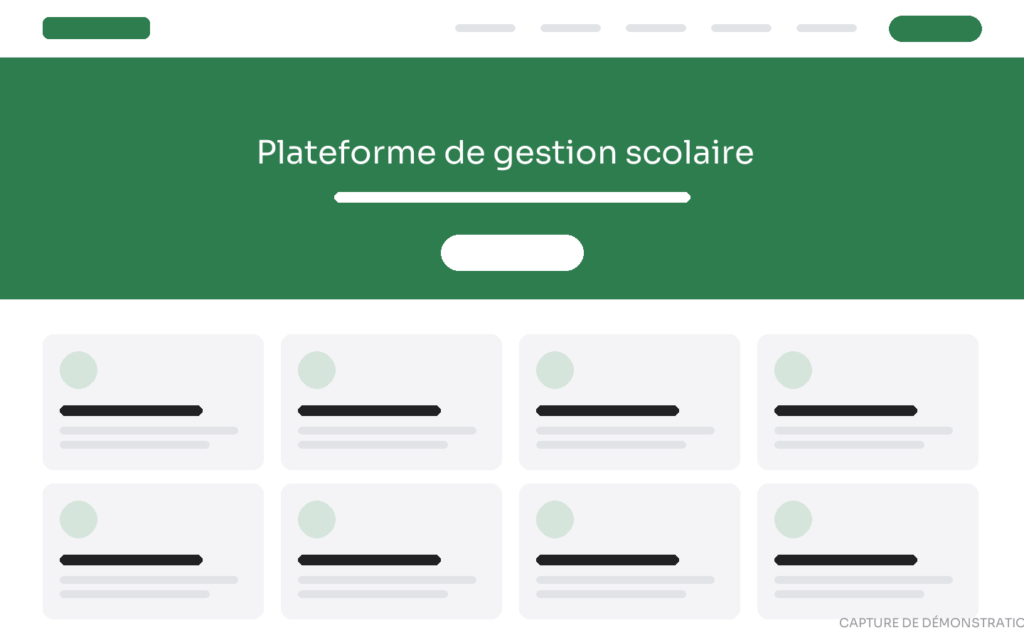 Plateforme de gestion scolaire, capture 1