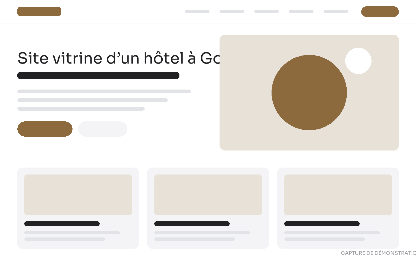 Site vitrine d’un hôtel à Goma