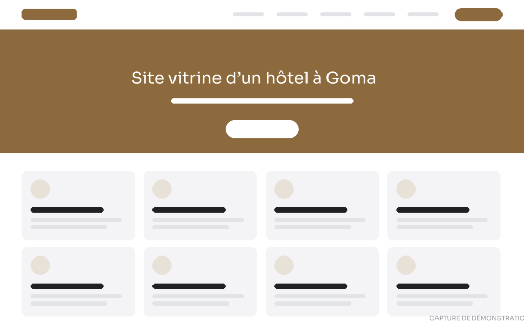 Site vitrine d’un hôtel à Goma, capture 1